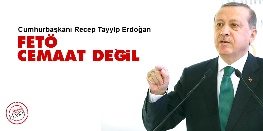 Cumhurbaşkanı Erdoğan: FETÖ bir cemaat veya dini grup değil