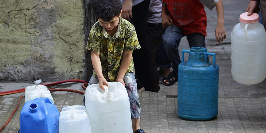Halep'te su şebekesinin yüzde 80'i hizmet dışı