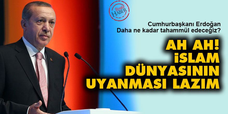 Cumhurbaşkanı Erdoğan: Ah ah, İslam dünyasının uyanması lazım