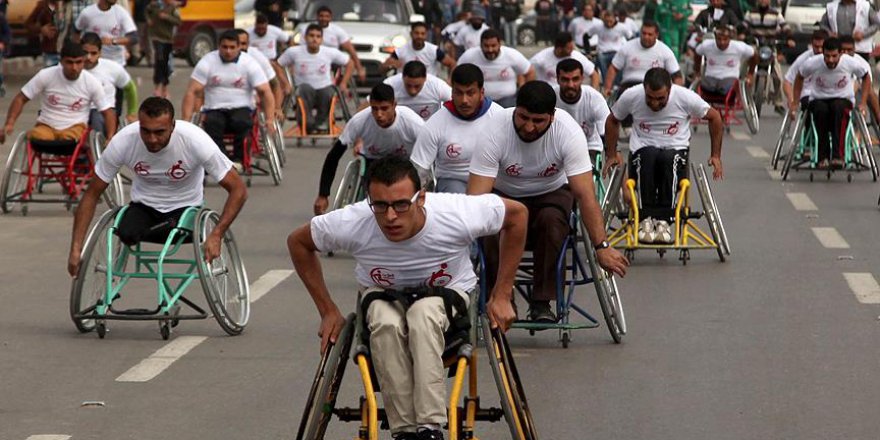 Gazze'de 'engelliler maratonu'