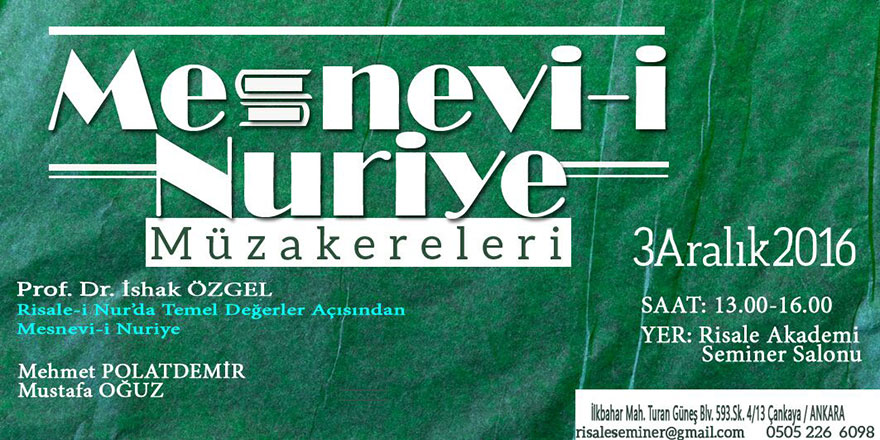 Risale-i Nur'da Temel Değerler Açısından Mesnevi-i Nuriye