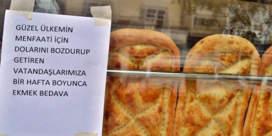 Döviz bozdurana esnaftan bedava ekmek