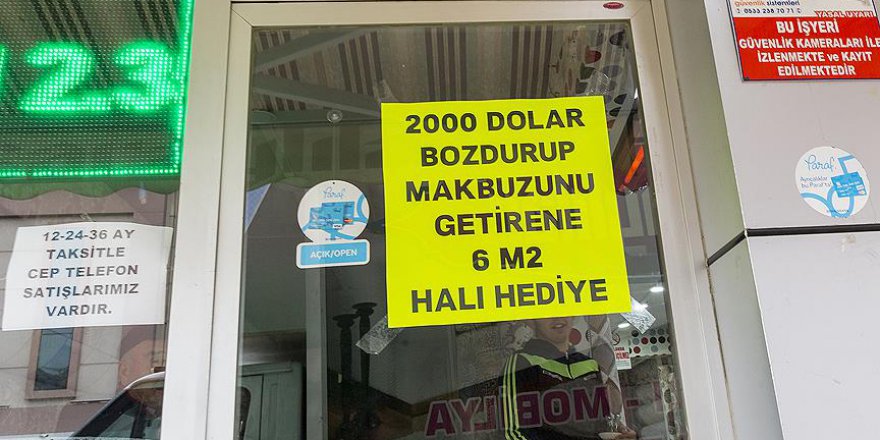 'Dolar bozdurana halı ve perde bedava'