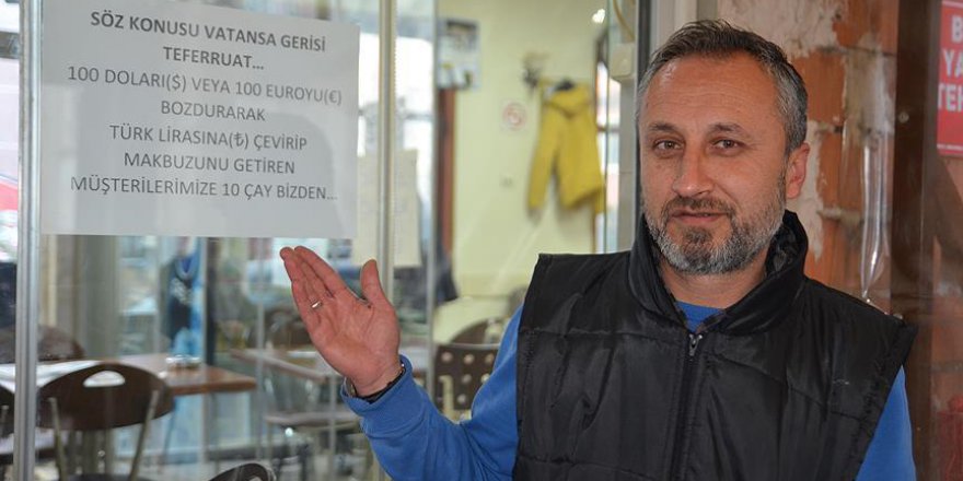 Dolar bozdurana çay bedava