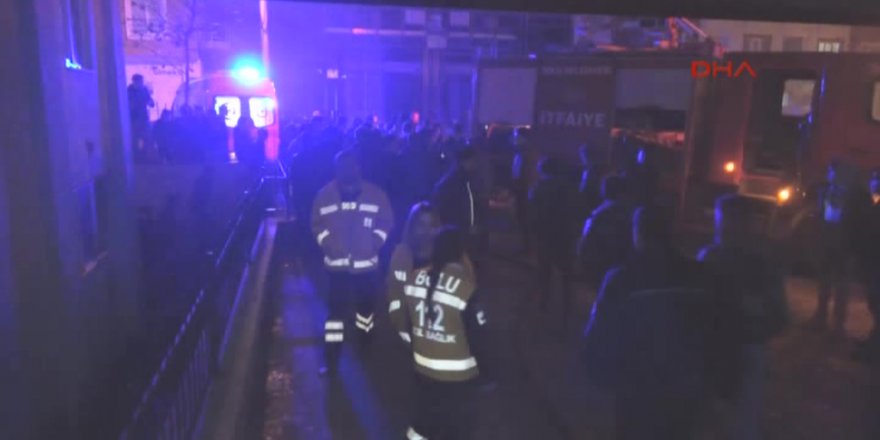 Bolu'da öğrenci pansiyonunda yangın paniği