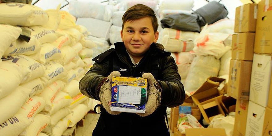 'Halep kumbarası'ndan insanlık çıktı