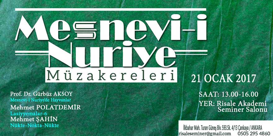 Mesnevi-i Nuriye'de Hayvanlar Semineri