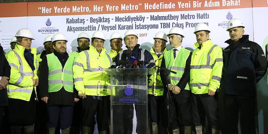Kabataş-Meci̇di̇yeköy-Mahmutbey Metrosu çalışmaları sürüyor