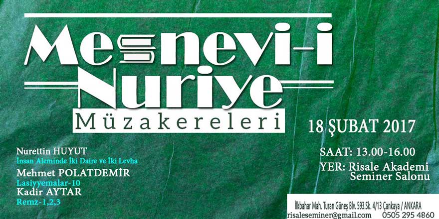 'İnsan aleminde iki daire ve iki levha' semineri