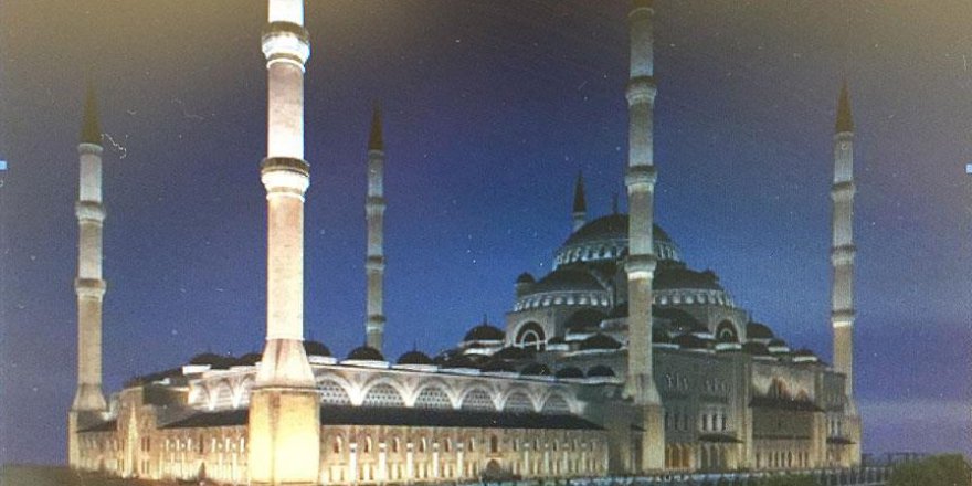 Çamlıca Camisine 3 boyutlu aydınlatma