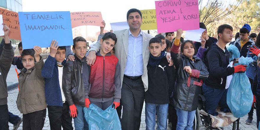 Siirtli çocuklardan temizlik kampanyası