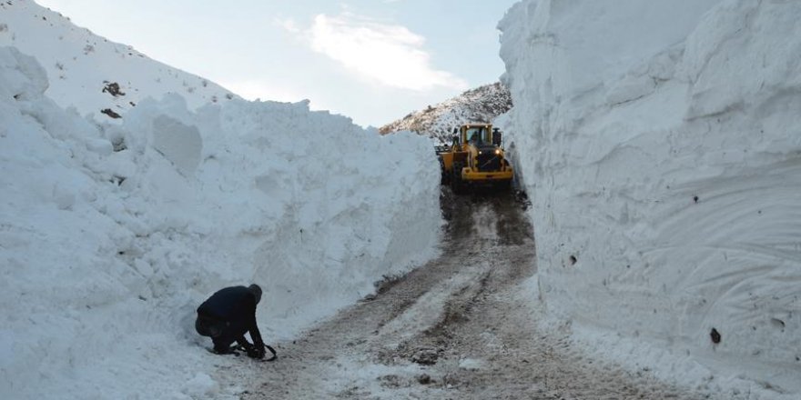 Hakkari'de kar yağışı yaşamı etkiliyor