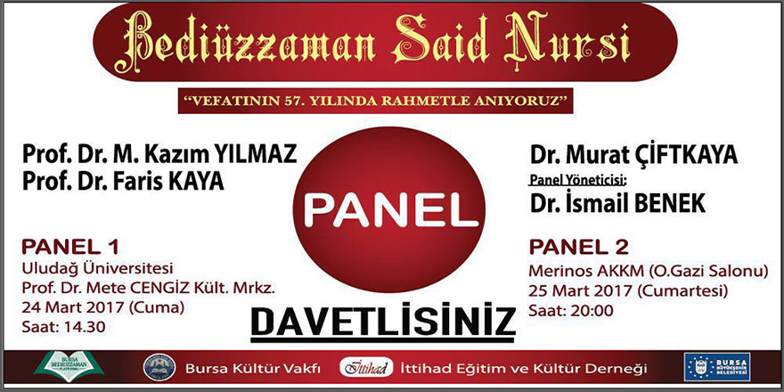 Bursa'da Bediüzzaman Said Nursi'yi anma programı