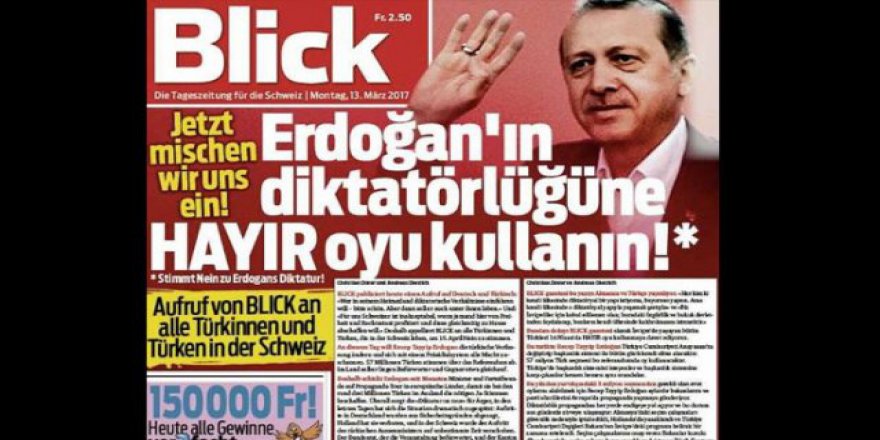 İsviçre gazetesi haddini fazlasıyla aştı
