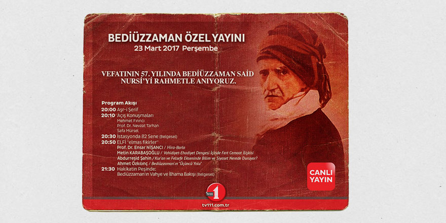 23 Mart'ta Bediüzzaman özel yayını