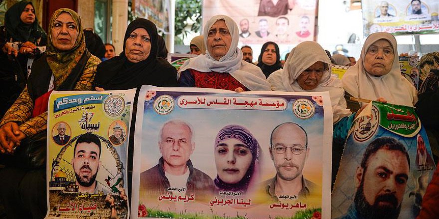 Gazze'de İsrail mağduru Filistinlilere destek gösterisi