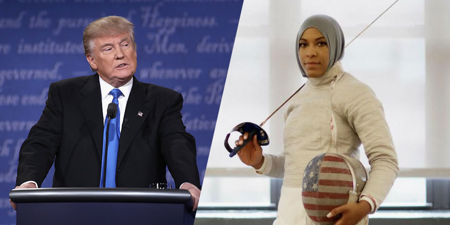 ABD'li sporcudan Trump'a: Başörtümü tehdit görüyorsun