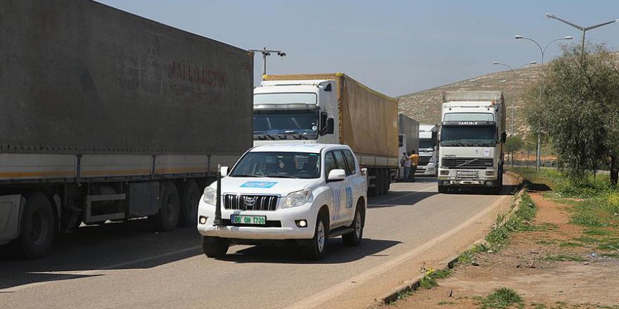 BM'den Suriyelilere 19 tırlık yardım