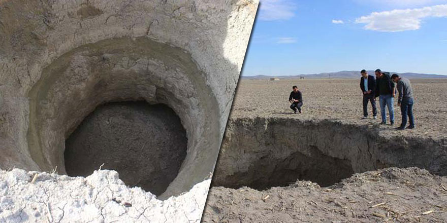 Allah sonumuzu hayır etsin: Konya'da tarla çöktü!