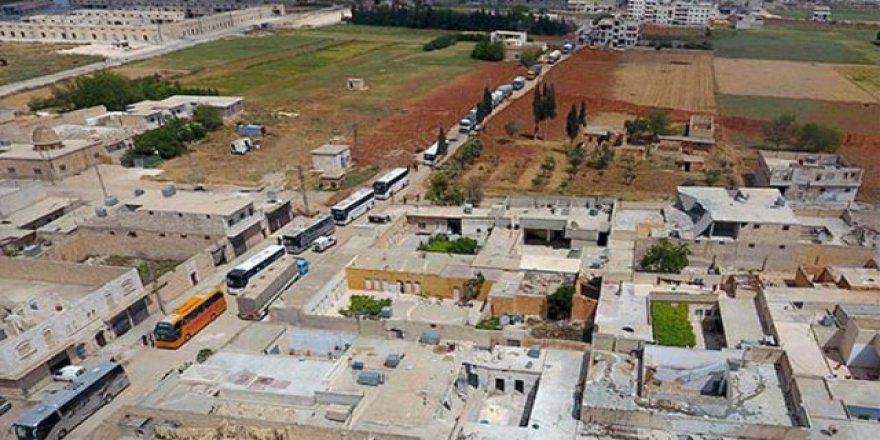 Sekizinci tahliye konvoyu Cerablus'a ulaştı