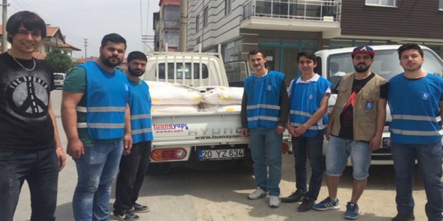 Düzce'den Haleplilere 25 ton un desteği