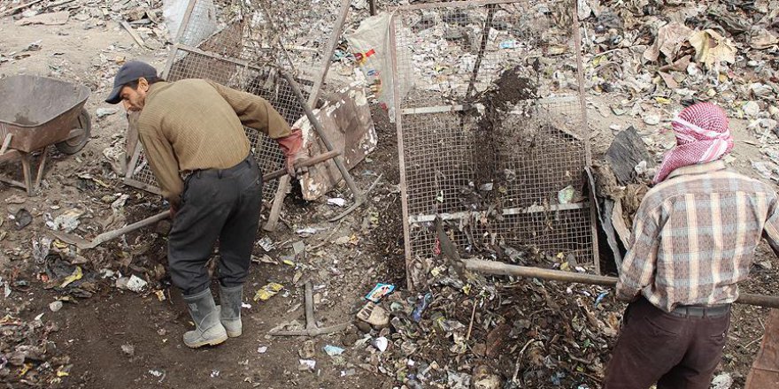Doğu Guta'da çöplerden gübre üretiliyor