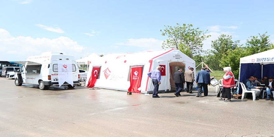 15 Temmuz şehitlerinin yakınları ve gaziler için çadır