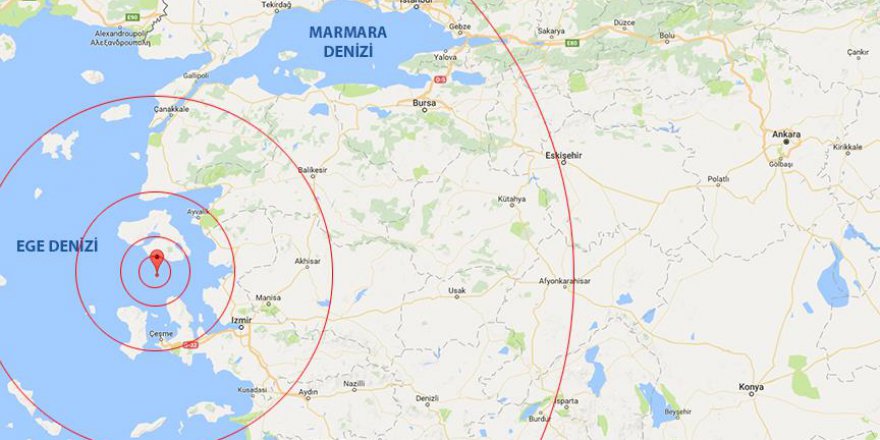 Ege Denizi'nde 6,2 büyüklüğünde deprem