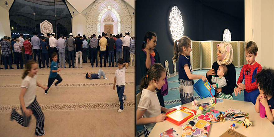 Çocuklar bu camiden ayrılmak istemiyor