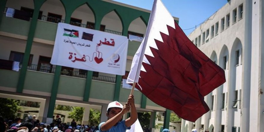 Gazze'de Katar gösterisi