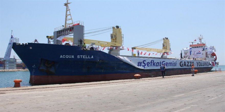 Şefkat gemisi Gazze'ye uğurlandı