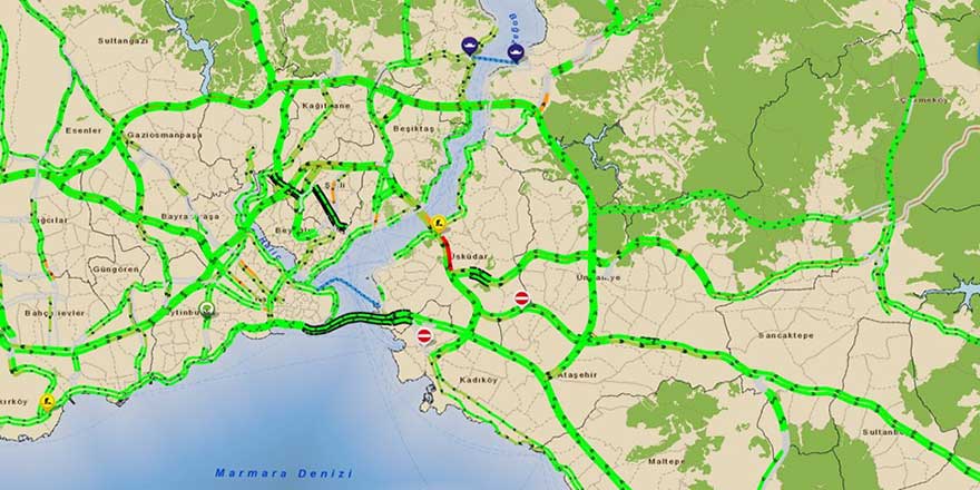 Tatilciler gitti, İstanbul'da yollar yeşile döndü