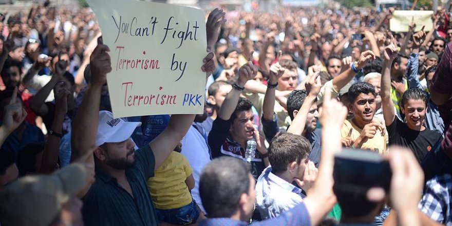 Suriye'de Türkiye'ye destek gösterisi