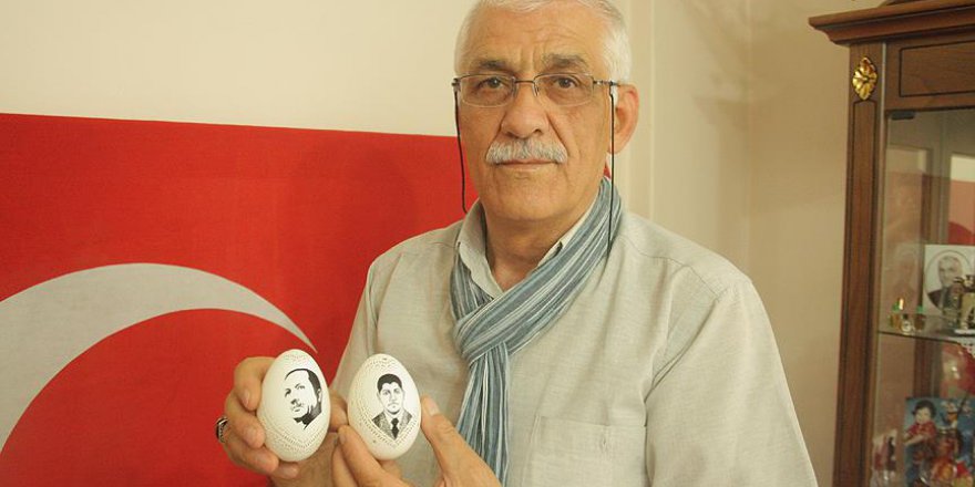 Yumurta kabuğuna 15 Temmuz'u işledi