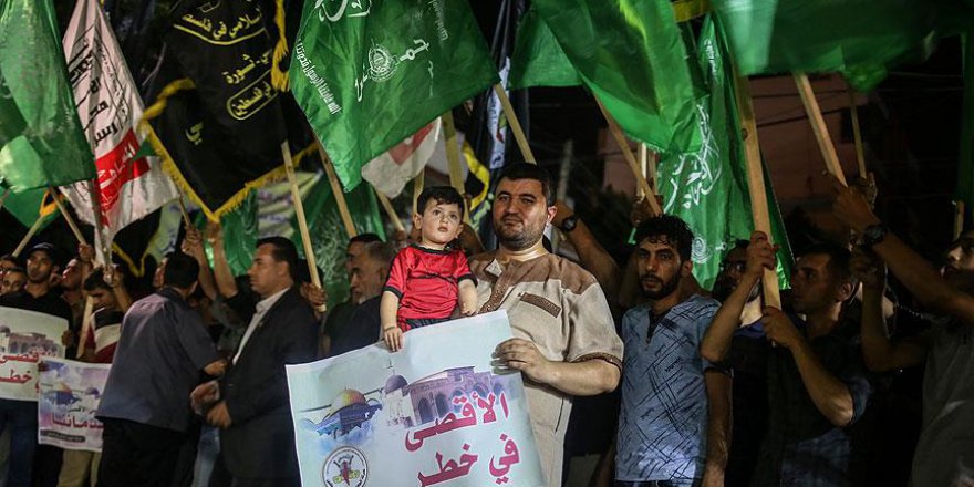 İsrail'e Mescid-i Aksa protestosu