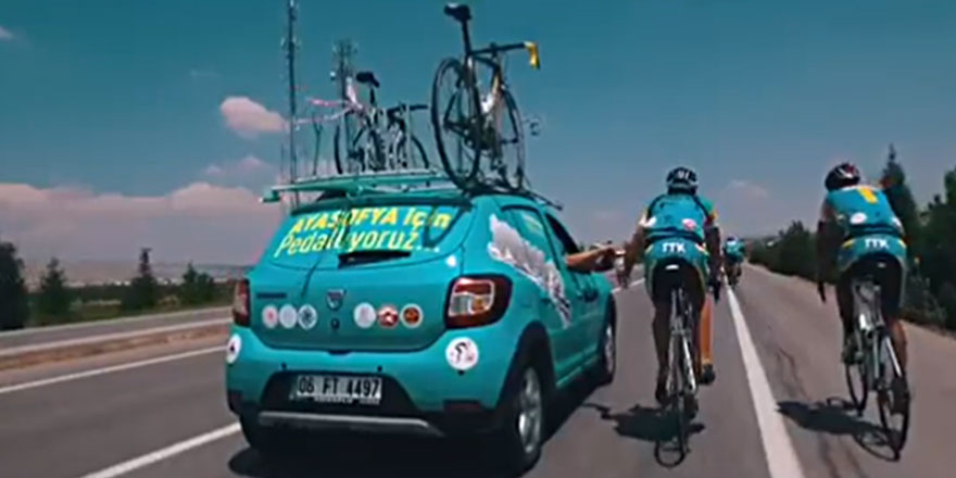 Ayasofya için Ankara'dan İstanbul'a pedal çevirecekler