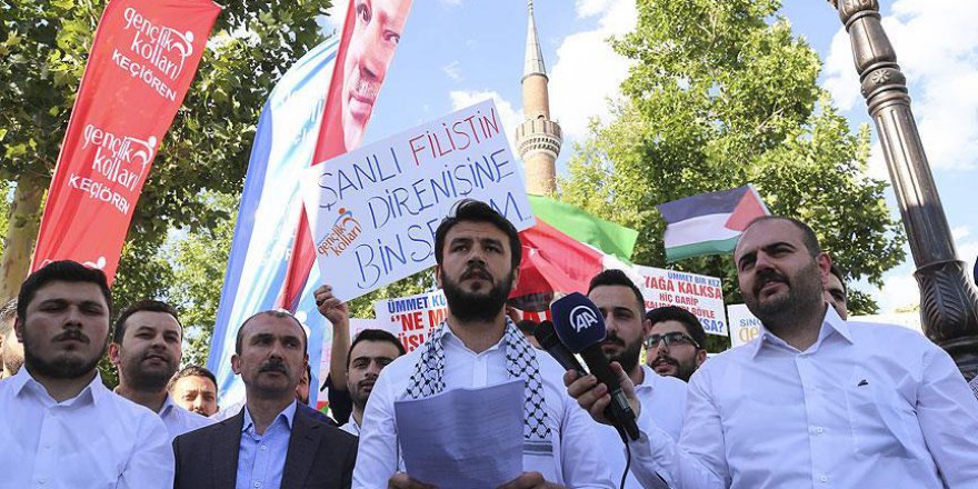 Mescid-i Aksa'ya yönelik ihlaller protesto edildi