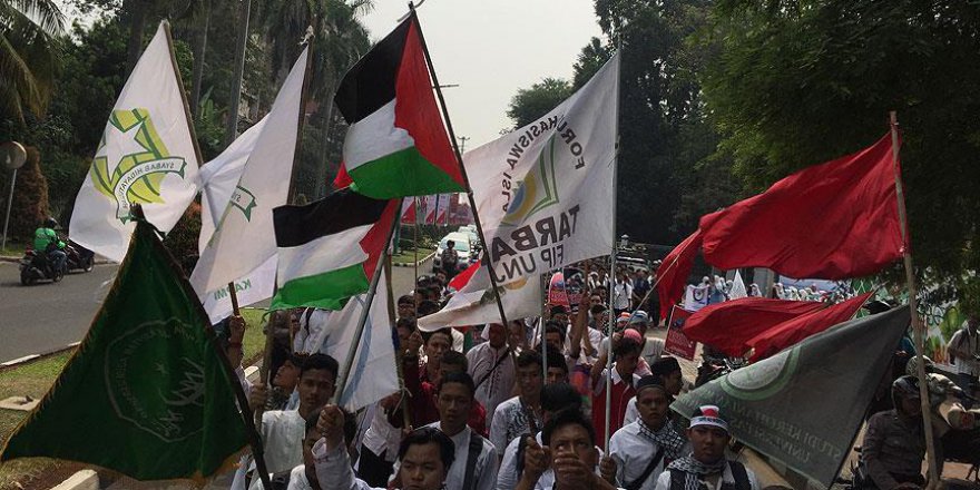 Endonezya'da Mescid-i Aksa'ya destek gösterisi düzenlendi