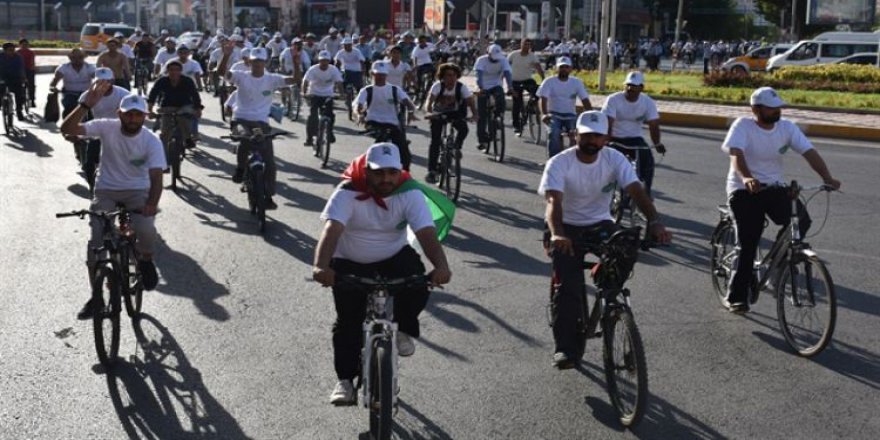 Mescid-i Aksa için pedal çevirdiler