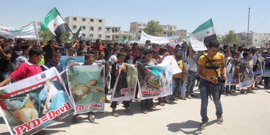 Bab'ta terör örgütü PKK karşıtı gösteri