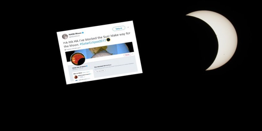 NASA'dan komik güneş tutulması paylaşımı