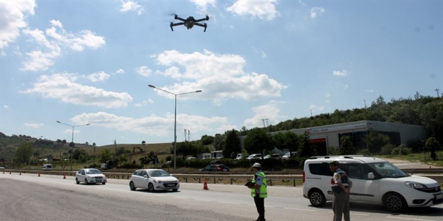 Bayram trafiğine drone’larla kontrol