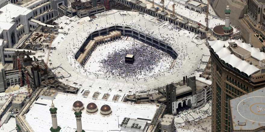 Kabe-i Muazzama havadan görüntülendi