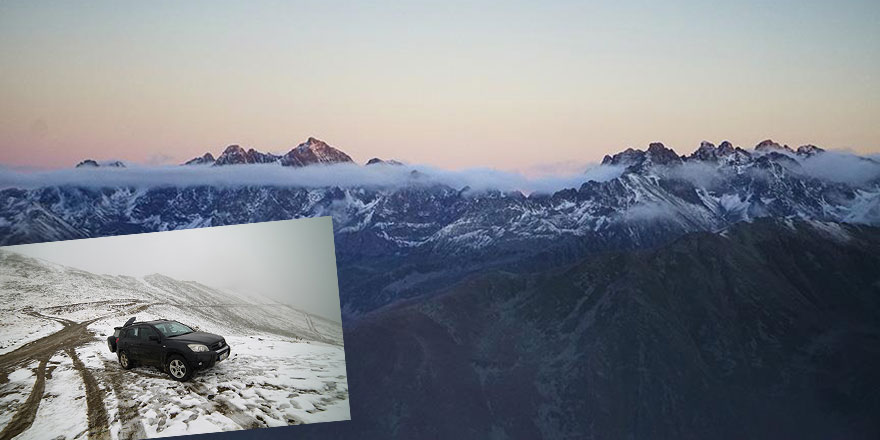 Kaçkar Dağları'na mevsimin ilk karı yağdırıldı