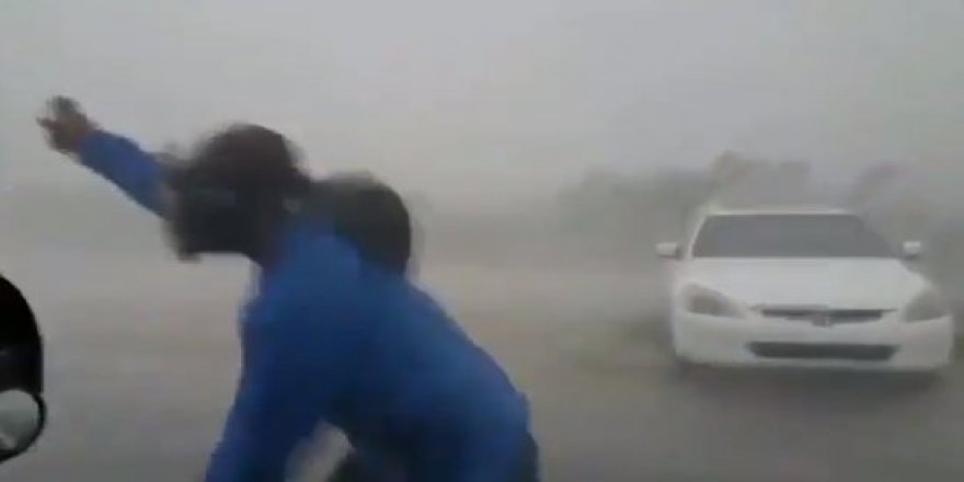 188 km hızla esen kasırgaya karşı ölçüm yaptı