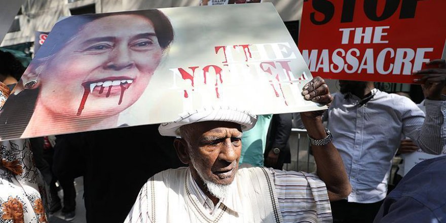 Amerikalı Müslümanlar New York'ta Myanmar'ı protesto etti