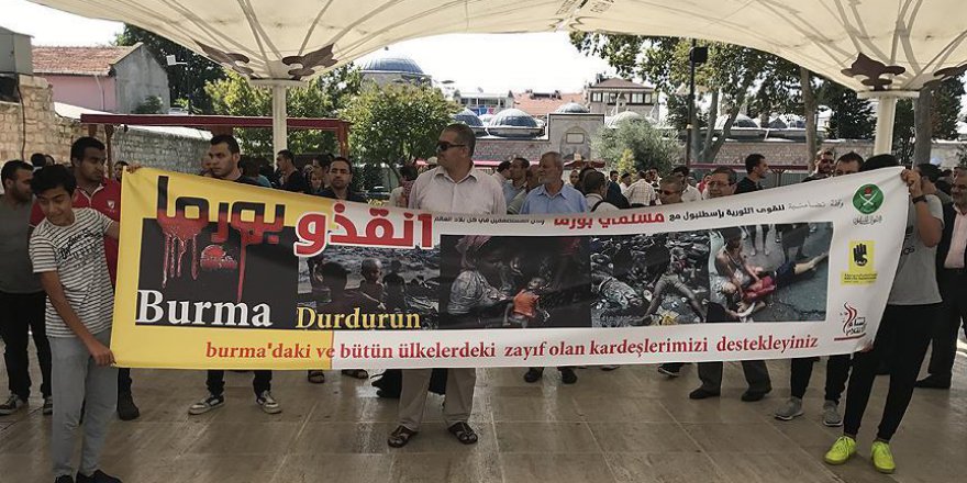 İstanbul'da Arakan Müslümanlarına destek eylemi