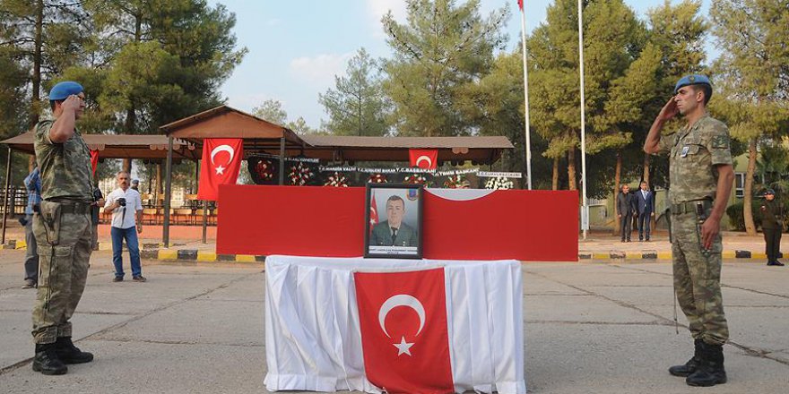 Mardin'de şehit asker için tören