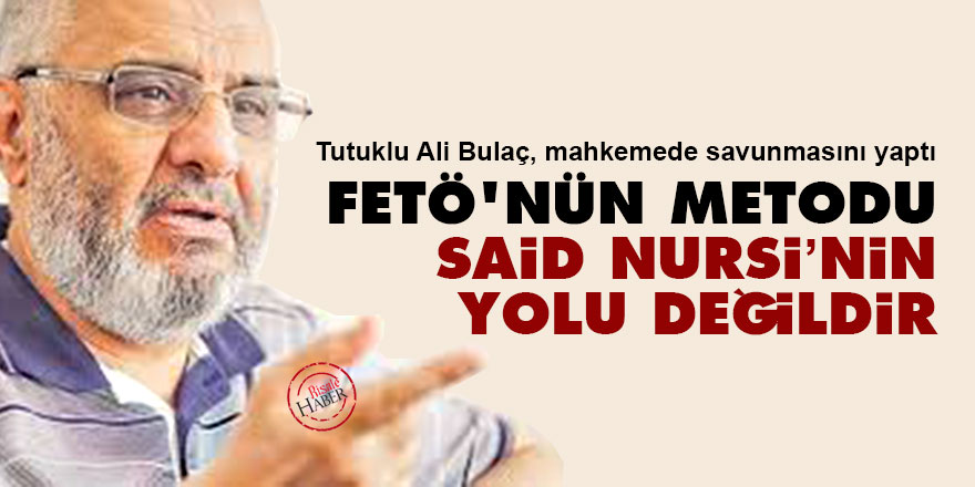 Ali Bulaç: FETÖ'nün metodu Said Nursi’nin yolu değildir