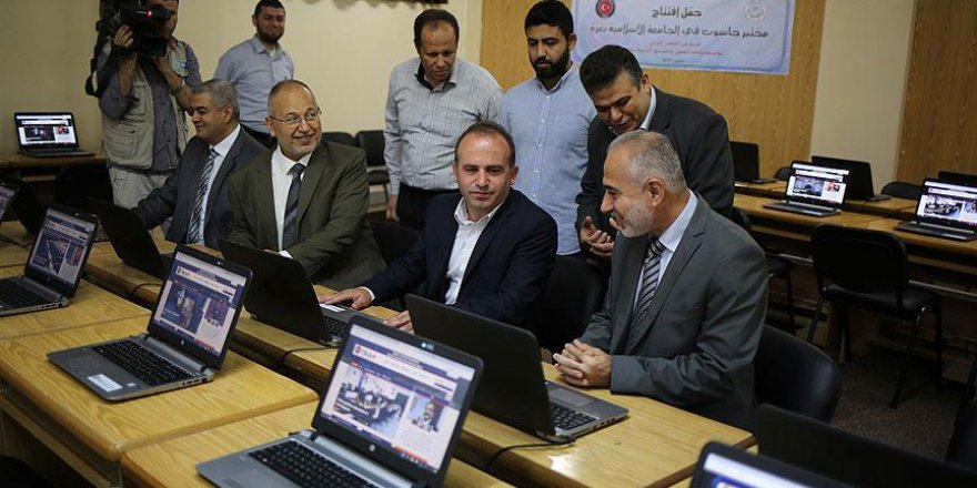 TİKA'dan Gazze İslam Üniversitesi'ne bilgisayar laboratuvarı